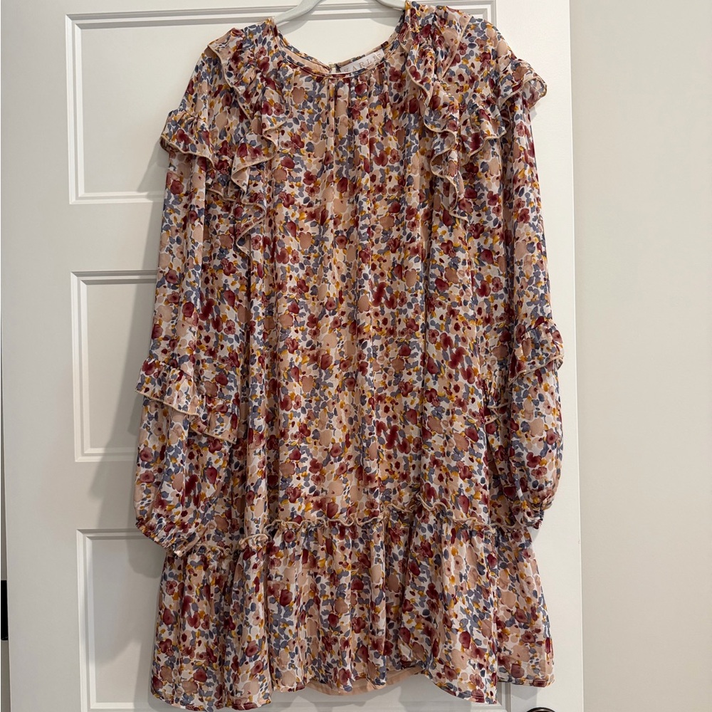 Karlie Floral Ruffle Dress - Multicolor